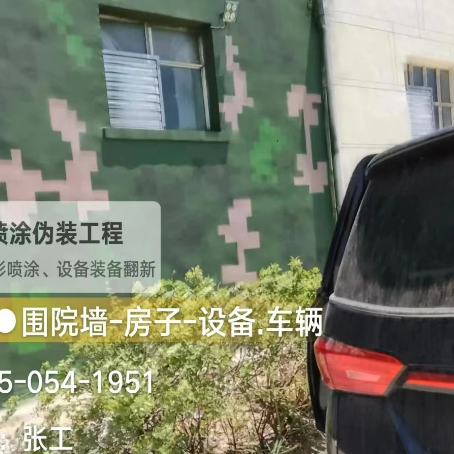 荣昌数码迷彩漆施工